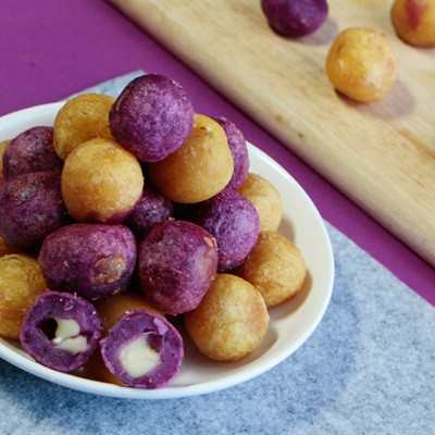 Bánh Khoai Lang Tím Bọc Phô Mai Chiên Dễ