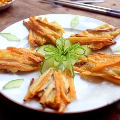 Bánh Khoai Chiên Bí Đỏ Nhâm Nhi Cực Ngon