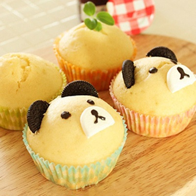 Cupcake Hình Mặt Gấu Thơm Ngon Cho Các Bé