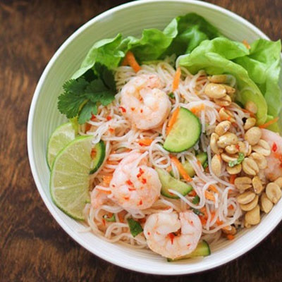 Bún Trộn Tôm Tươi Ngon Miệng Đơn Giản