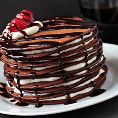 Pancake Chocolate thơm ngon ngọt dịu ngay tại nhà