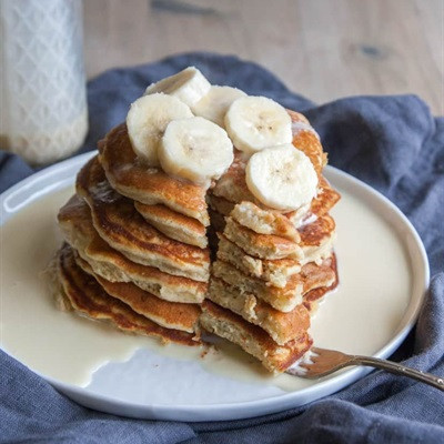 Bánh Pancake chuối nghiền