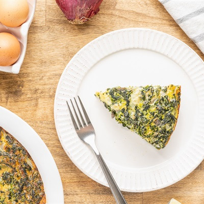 Bánh quiche rau chân vịt kiểu Pháp