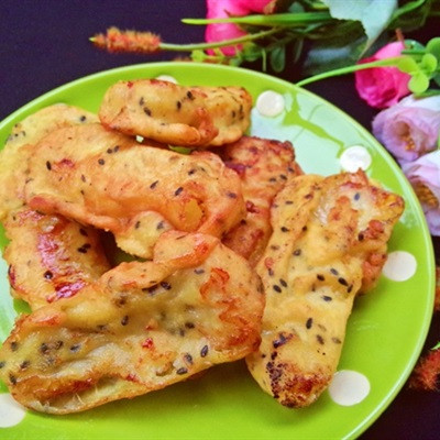 Bánh chuối chiên mè vàng giòn