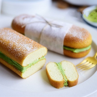 Bánh kẹp kem phô mai trà xanh