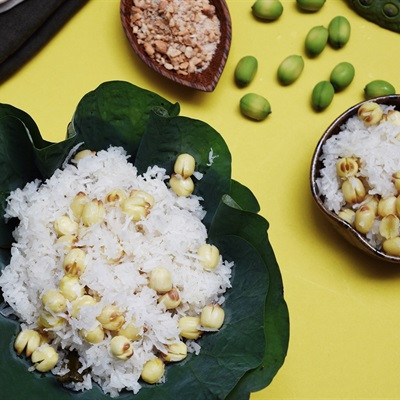 Xôi Dừa Hạt Sen thanh thơm cho bữa sáng ngày Tết