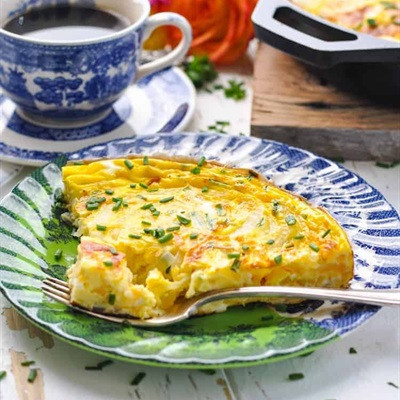 Bánh frittata trứng phô mai áp chảo