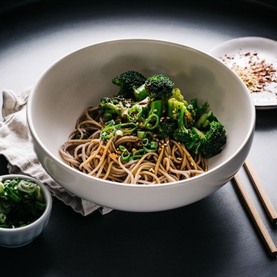 Mì Soba trộn bông cải