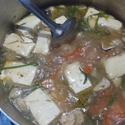 Bún chay đậu hũ và nấm