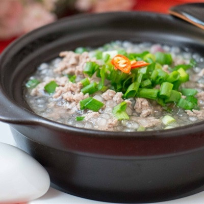 Cháo bột báng thịt bò