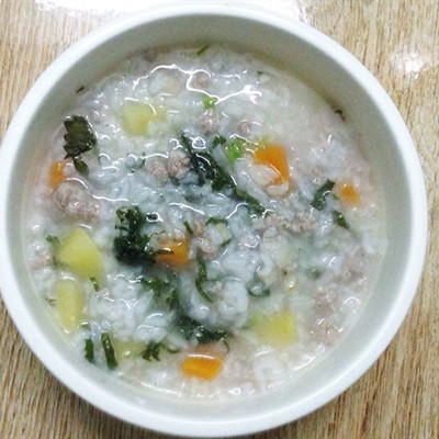 Cháo Thịt Bằm Tía Tô ngon miệng giải cảm cực tốt