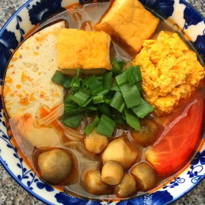 Bún riêu nấu chay
