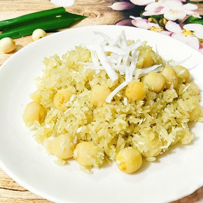 Xôi hạt sen hương lá dứa