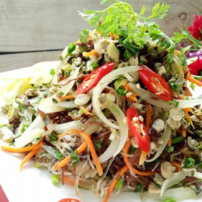 Thịt hến xào miến