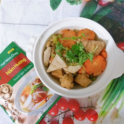 Sườn Non Chay Nấu Đậu Trắng