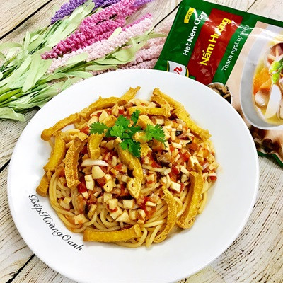 Mì Ý Xốt Cà Chua Nấm Đơn Giản, Cực Ngon