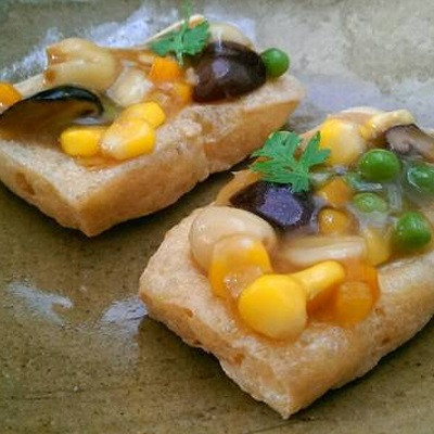 Đậu Hũ Chiên Sốt Ngũ Sắc Hấp Dẫn Đơn Giản