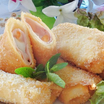 Bánh Cuốn Phô Mai Chiên Giòn, Béo Ngon
