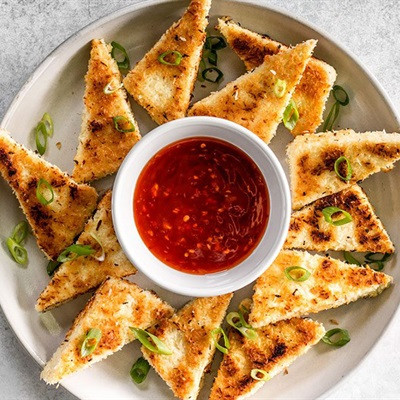 Đậu hũ tẩm dừa chiên giòn
