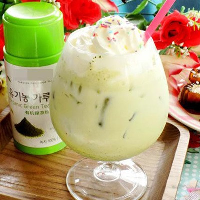 Trà sữa trà xanh kem topping