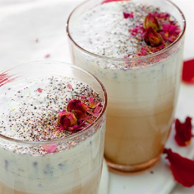 Cacao kem sữa hoa hồng