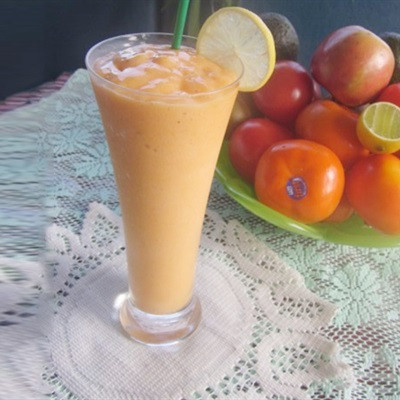 Sinh tố trái hồng ngọt thơm