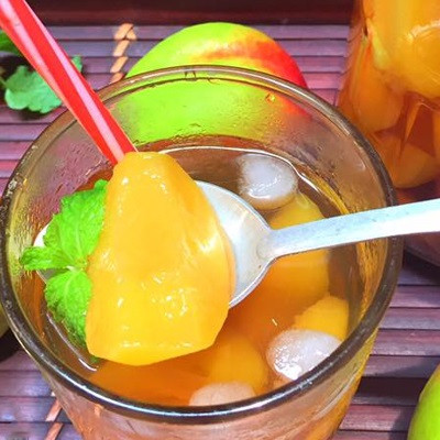 Đào tươi ngâm đường