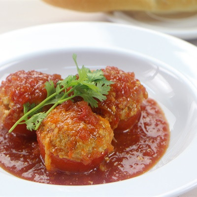 Cà Chua Nhồi Đậu Hũ Sốt Cà đậm đà, ngon khó cưỡng