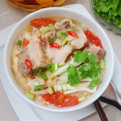 Bún Sườn Nóng Hổi Đơn Giản, Cho Bữa Sáng