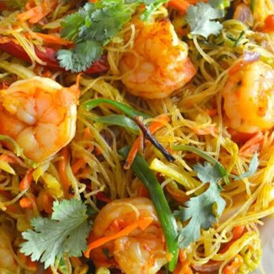 Mì Xào Singapore dinh dưỡng cho gia đình