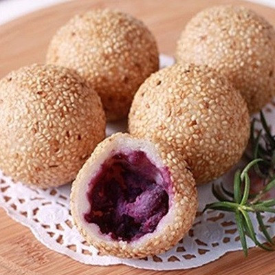 Bánh Chiên Mè Nhân Khoai Lang Tím Ngon