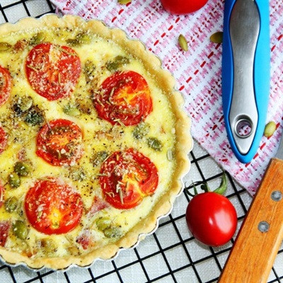 Bánh Tart Cà Chua Thịt Xông Khói Ngon