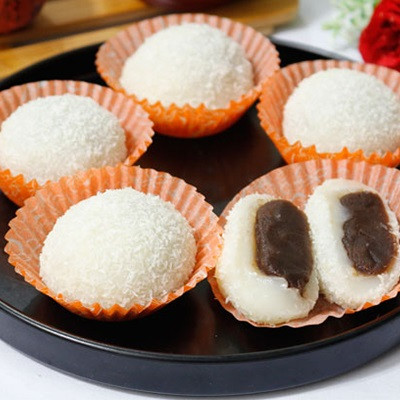 Bánh Mochi Nhân Đậu Đỏ Mềm Mịn, Cực Ngon